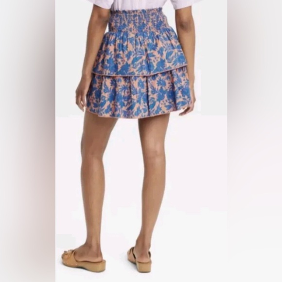 Universal Thread New Skirt Size: XL,* Blue Tiered Smocked Waist Blue NWT - Picture 2 of 3